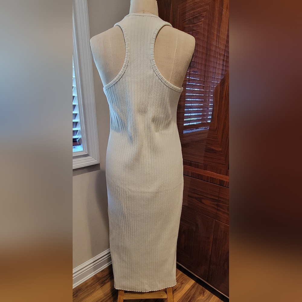 Vince - Cream Slip Midi Dress Halter Neckline - Picture 3 of 6